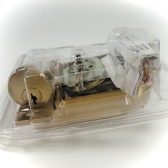 Vtg Franklin Mfg Solid Bronze Jimmy Proof DeadLock 1167CS Dual Cylinder New - Picture 6 of 10